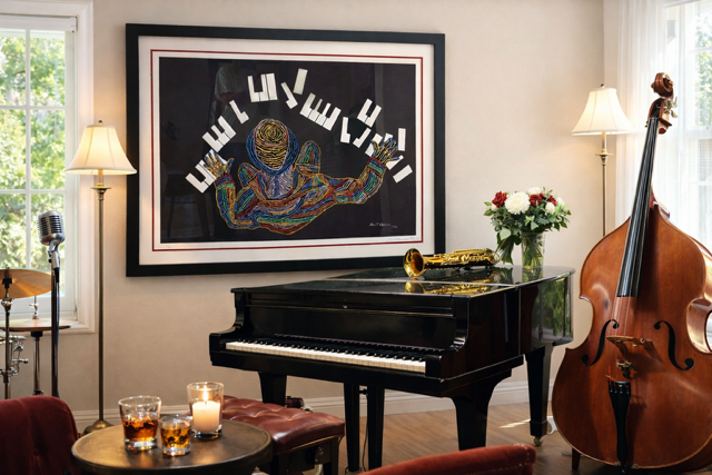 Piano Keys - Jazz Series Giclée Print – Augmented Reality Fine Art
