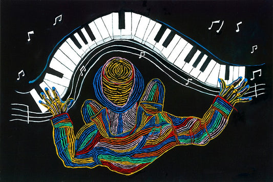 Piano Notes  - Jazz Series Giclée Print – Augmented Reality Fine Art